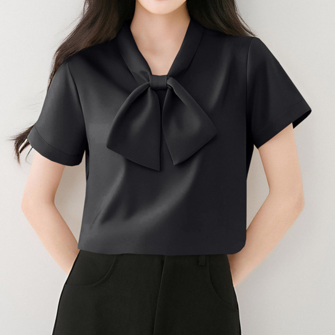 Alba Soft Bow Collar Blouse