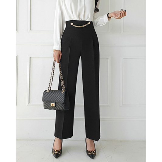 Vera Chain Pleat Trousers
