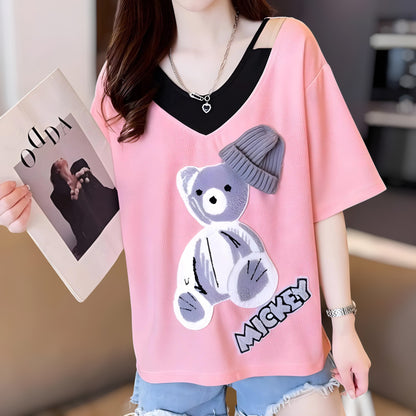 Nola Soft Bear Patch T-Shirt