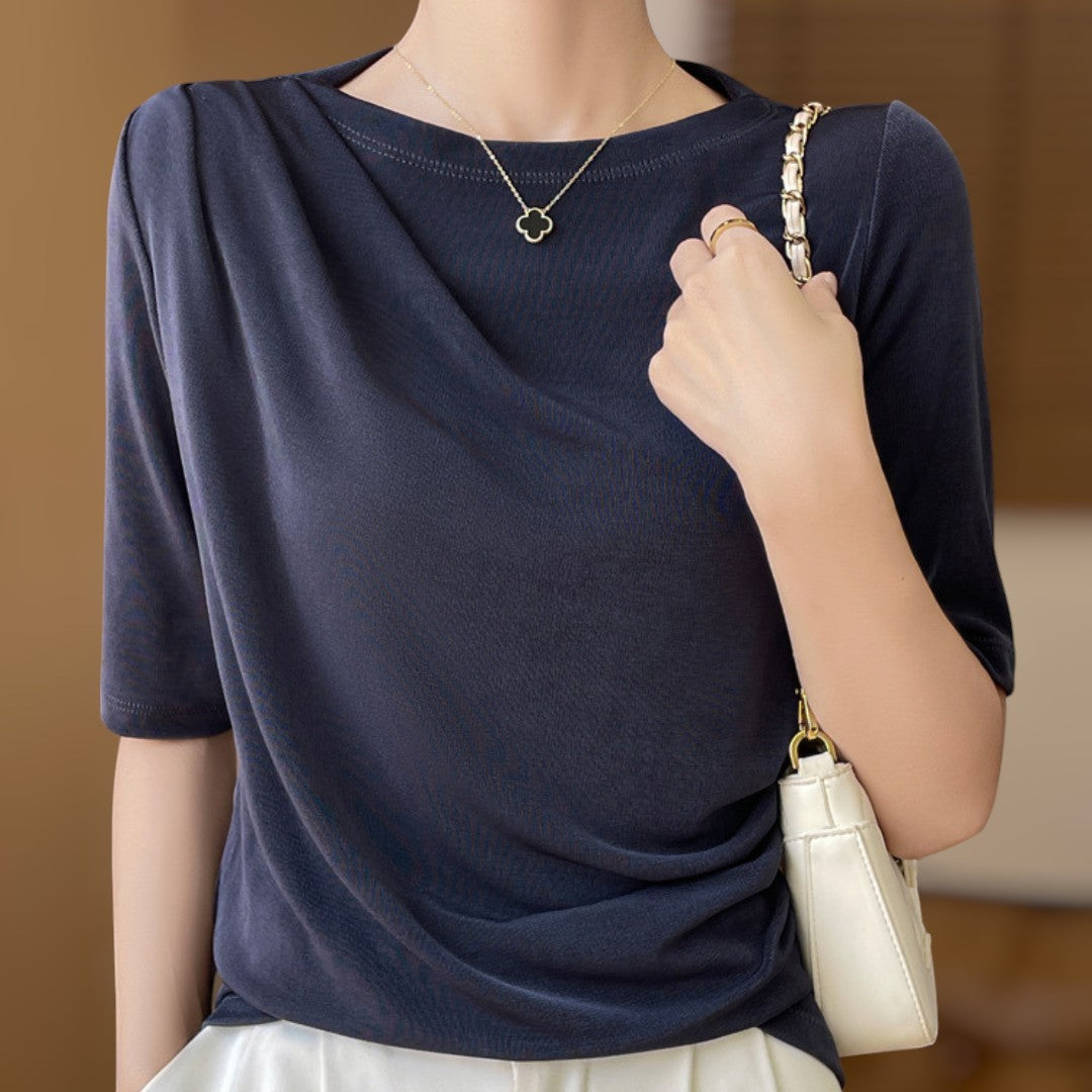 Elise Drape Acetate T-Shirt
