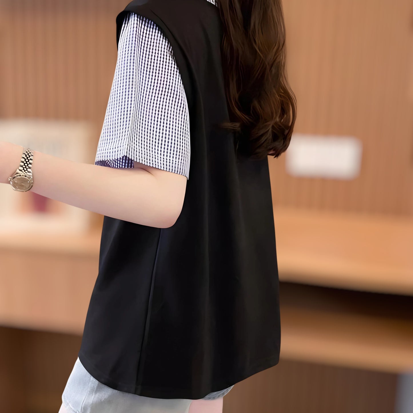 Maren Sketch Layered Collar T-Shirt