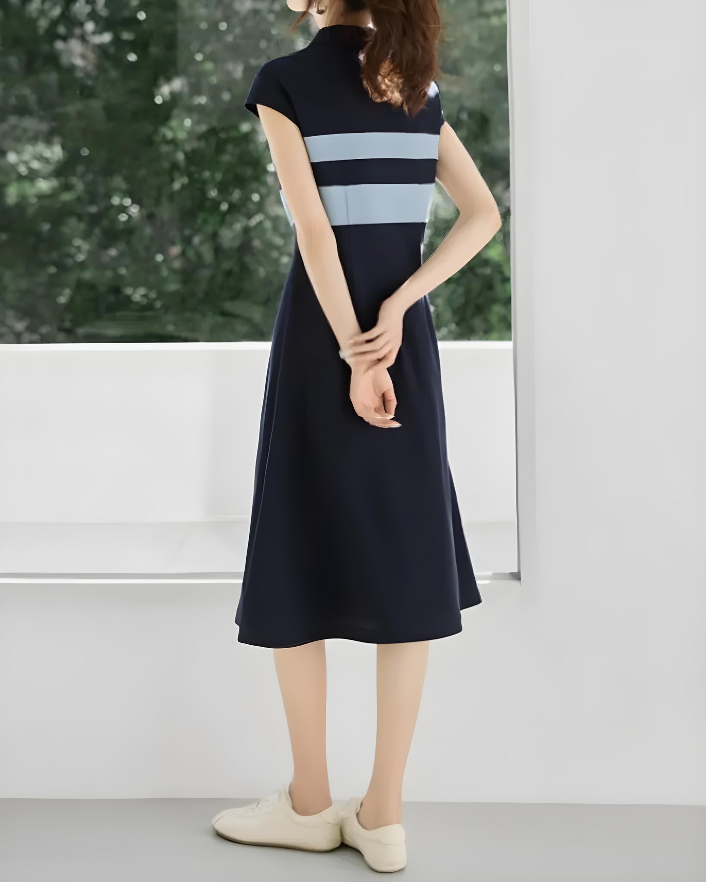 Serena Line Polo Midi Dress