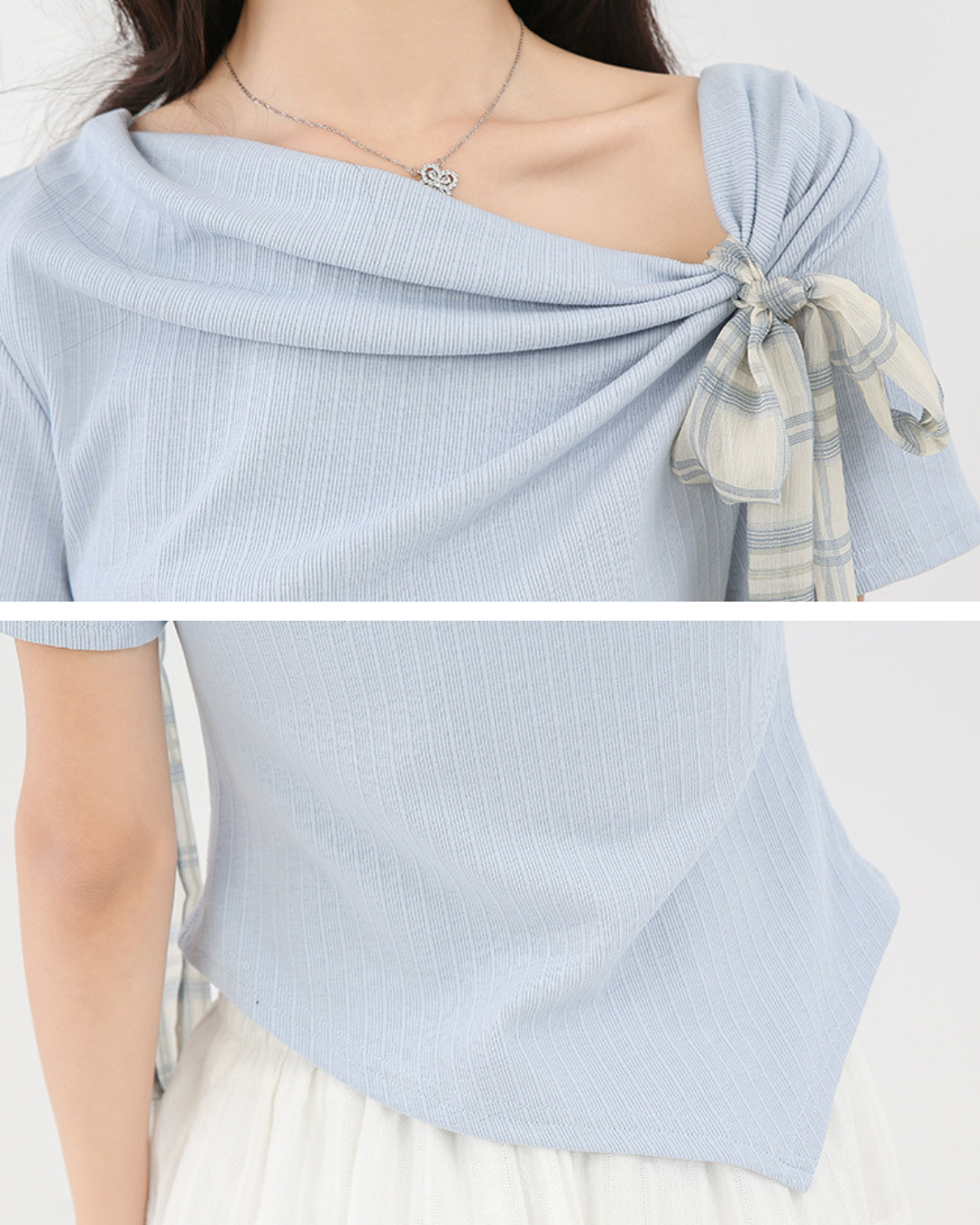 Mielle Ribbon Drape T-Shirt