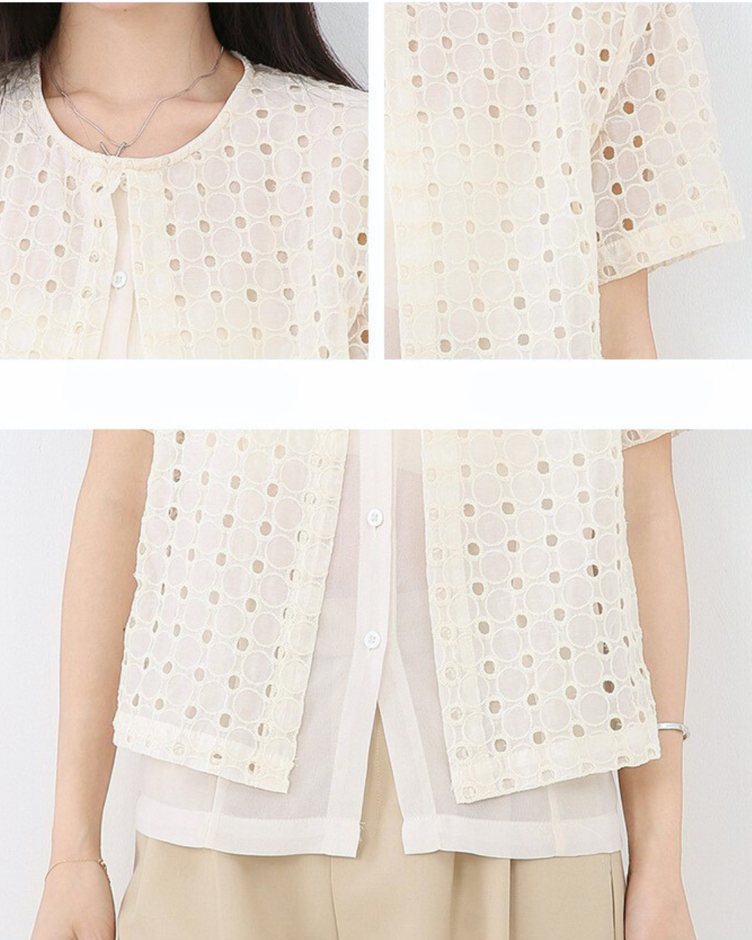 Emery Dot Mesh Layer Shirt