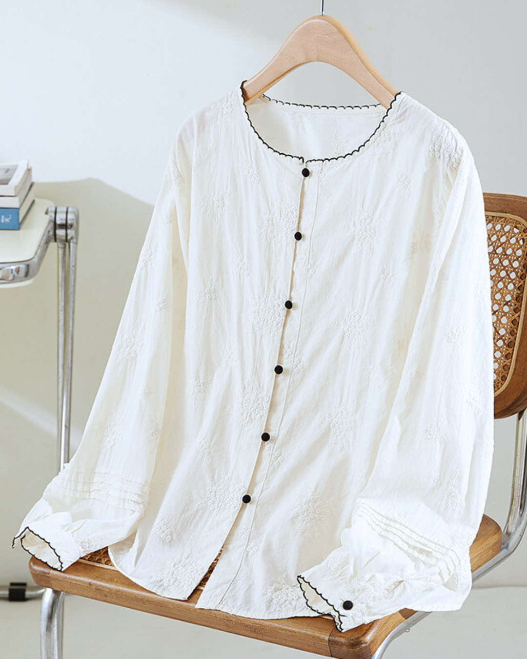 Flora Calm Trim Blouse