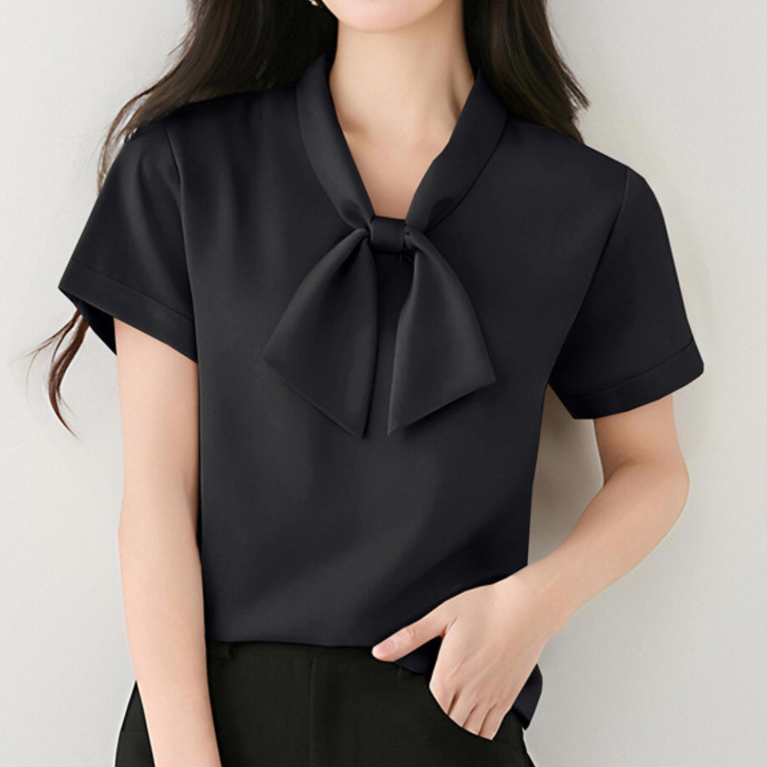 Alba Soft Bow Collar Blouse