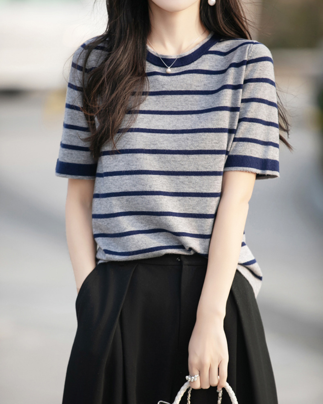 Marin Texture Stripe Knit Top