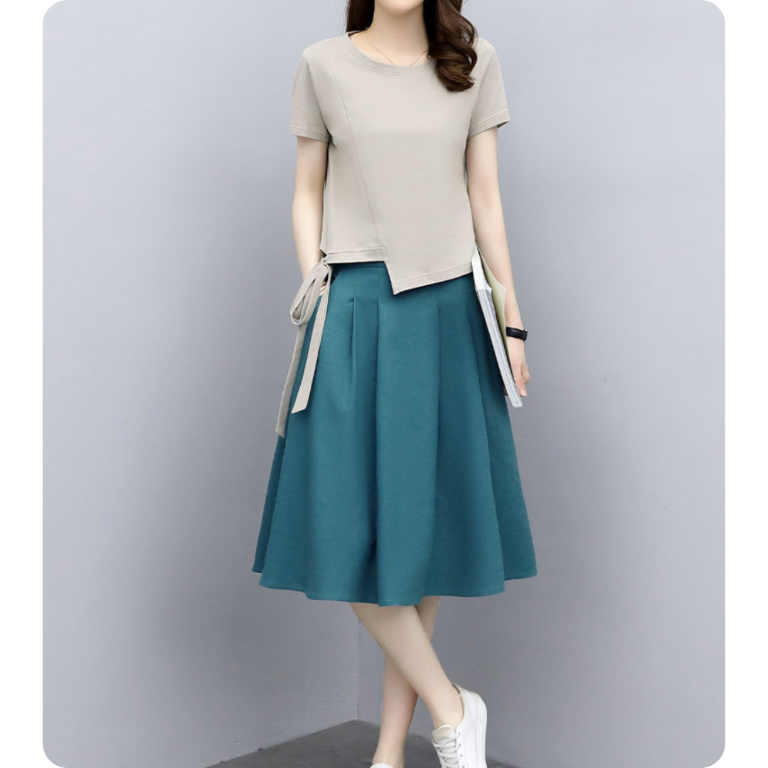 Lina Soft Tie Pleat Set