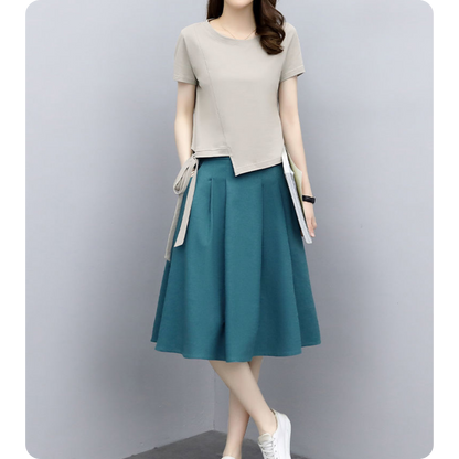 Lina Soft Tie Pleat Set