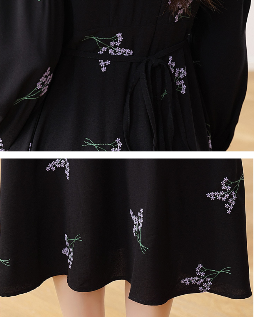 Liliane Bloom Draped Midi Dress