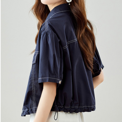 Vera Clean Utility Crop Shirt
