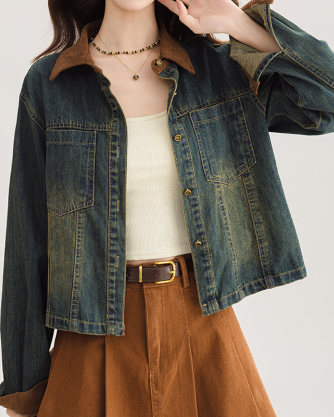 Nora Soft Contrast Denim Jacket