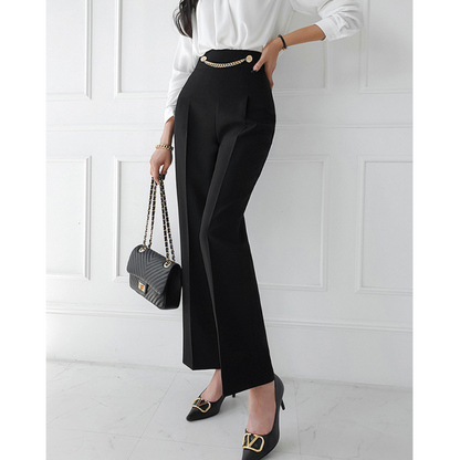 Vera Chain Pleat Trousers