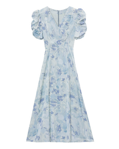 Amara Breeze Watercolor Midi Dress