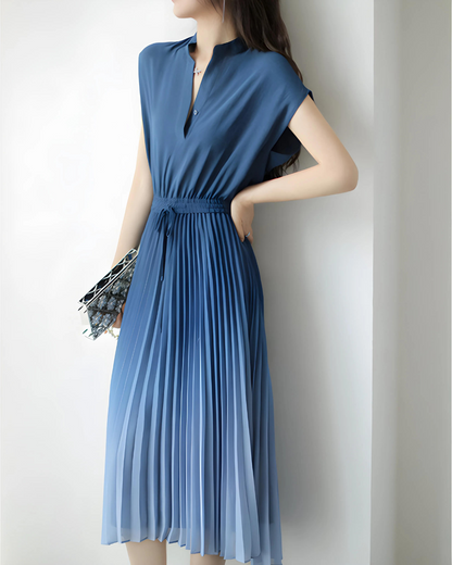 Isla Flow Ombre Pleat Dress