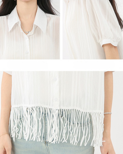 Faye Fringe Light Layer Shirt