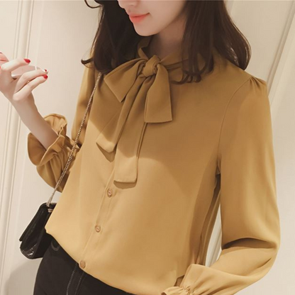Luna Tie Soft Bow Blouse