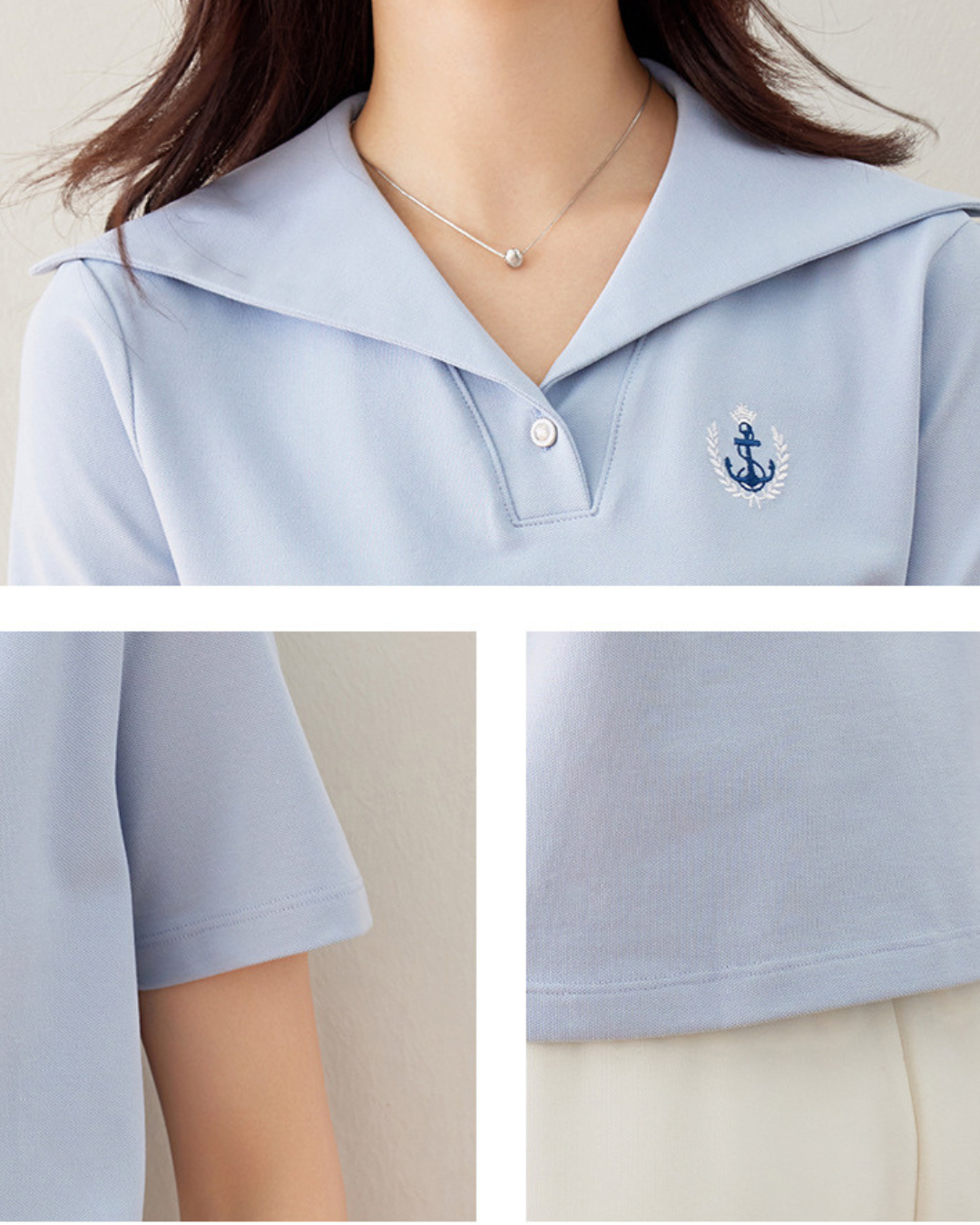 Clair Sail Collar T-Shirt