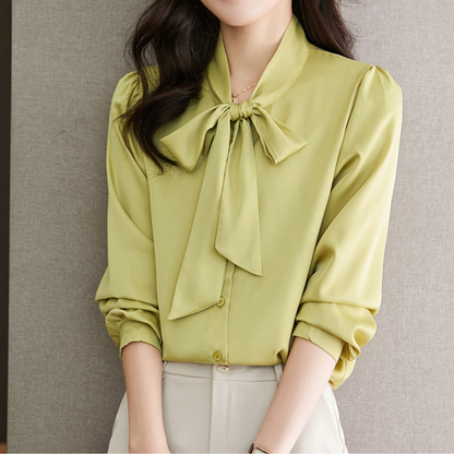 Lina Calm Stripe Drape Blouse