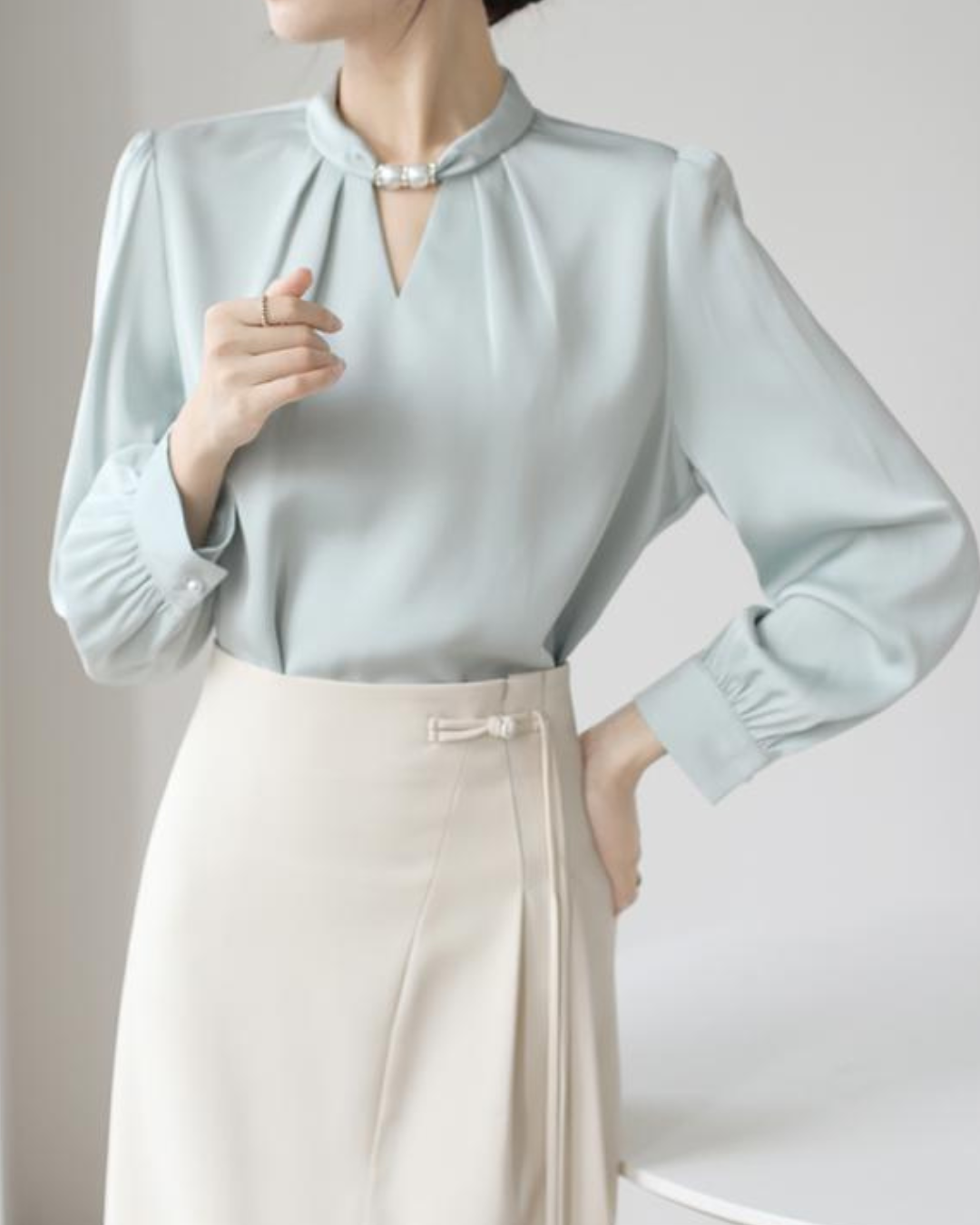 Lila Drift Long Sleeve Light Blouse