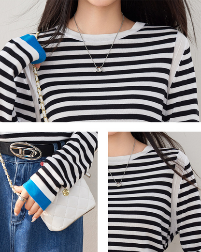 Elin Calm Stripe Knit T-Shirt