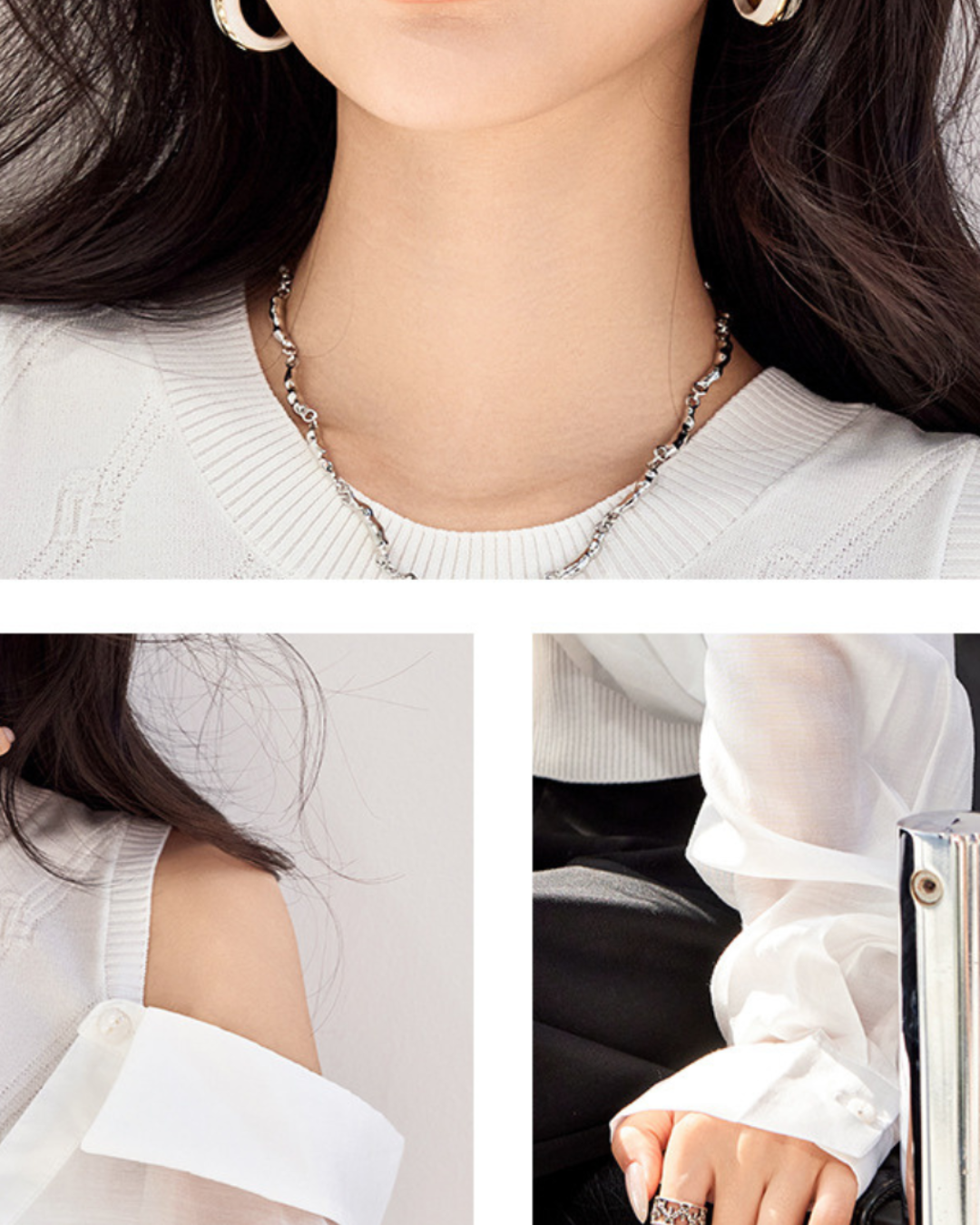 Liana Soft Poplin Cutout Blouse