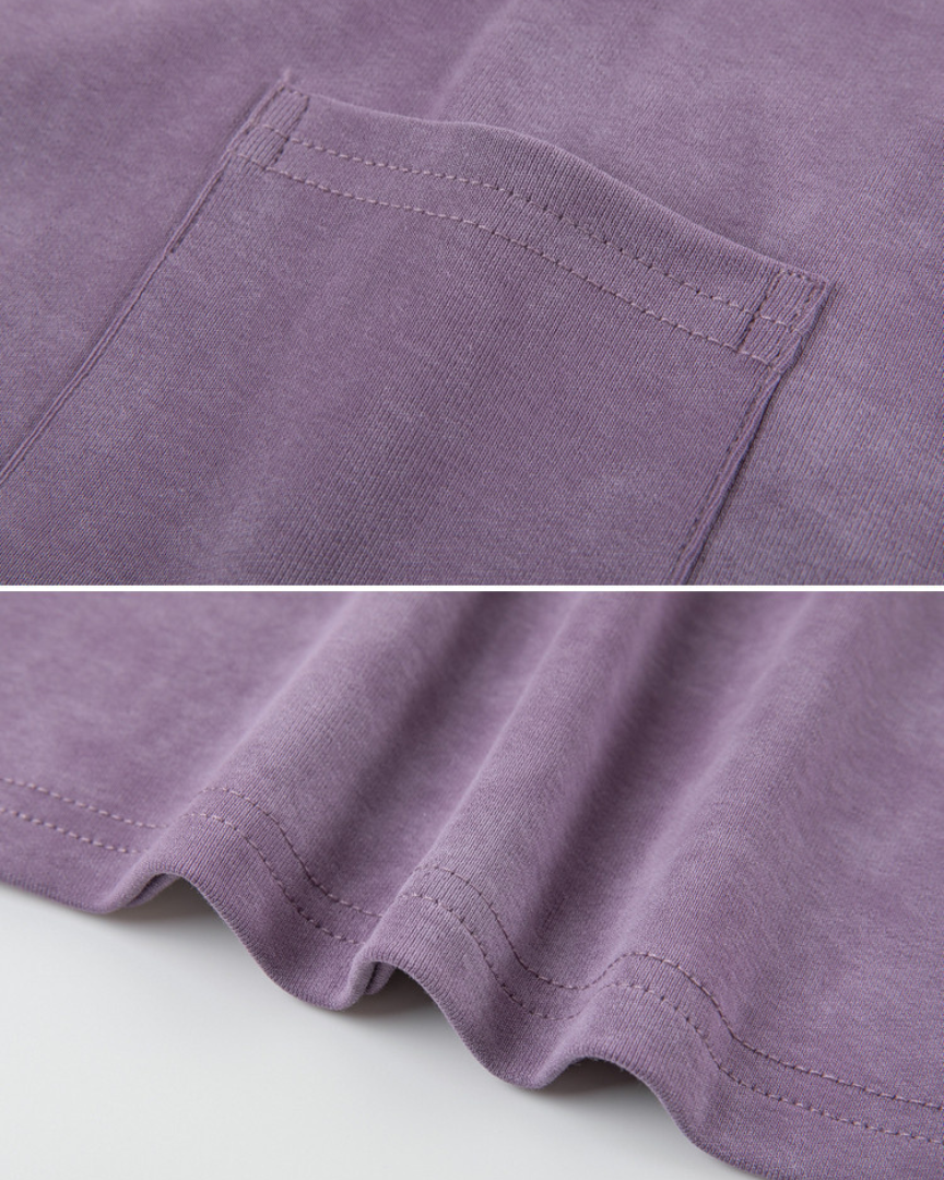 Lina Washed Collar Cotton T-Shirt