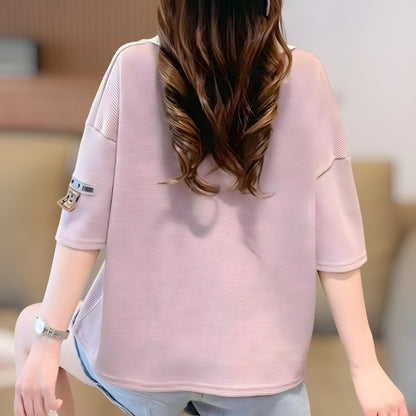 Eloise Soft Collar Mesh T-Shirt