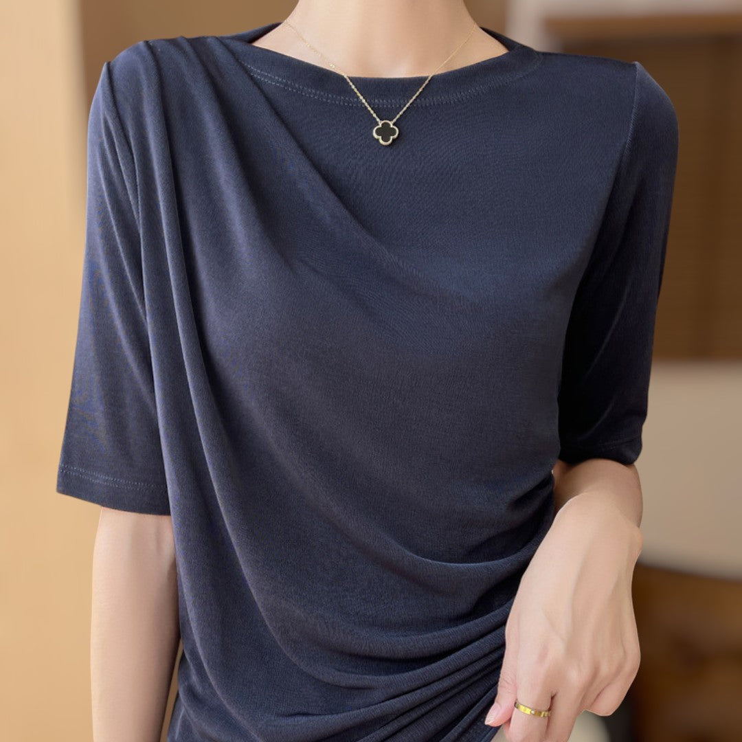 Elise Drape Acetate T-Shirt