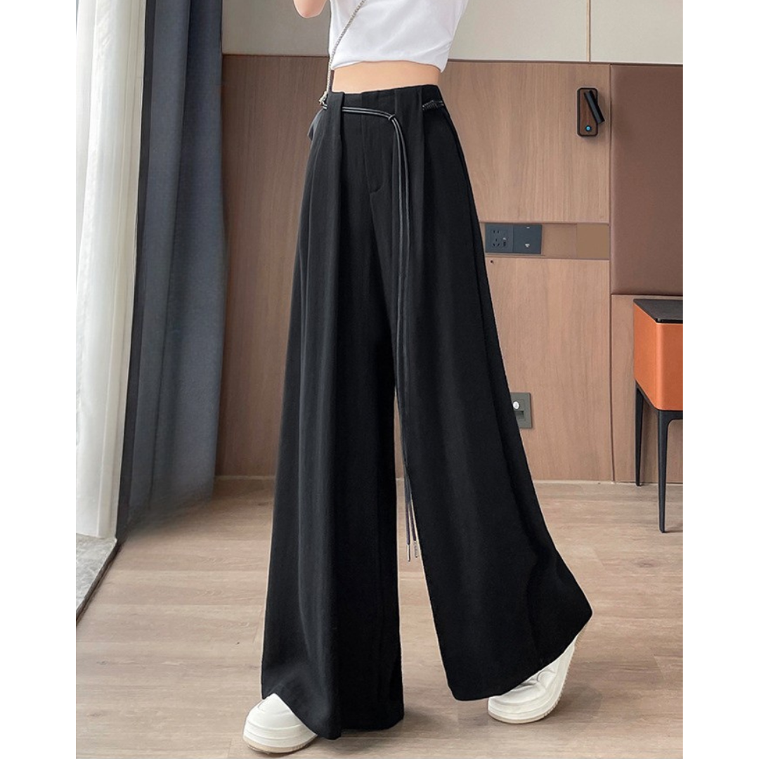 Alba Tie Wide Flax Pants