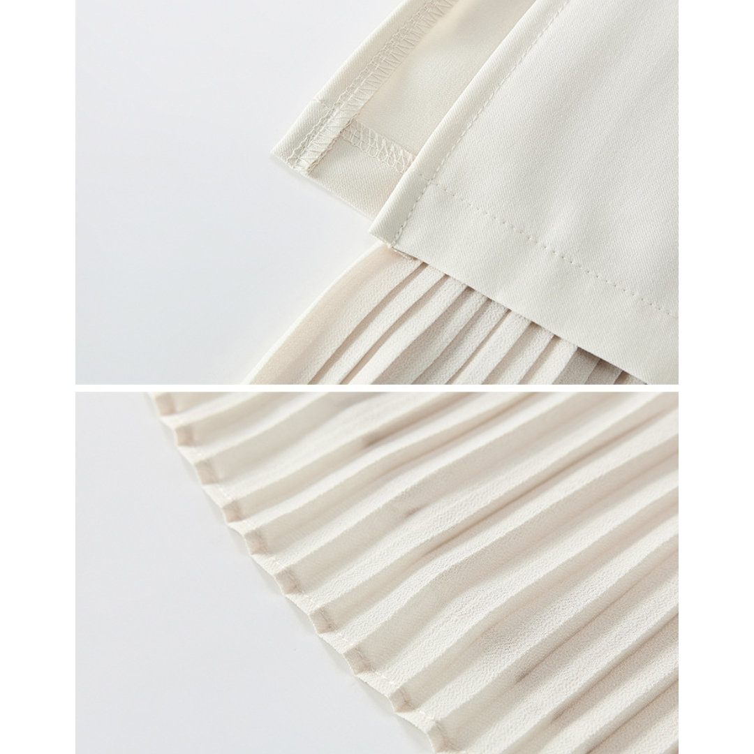 Mina Pleat Layer Midi Skirt