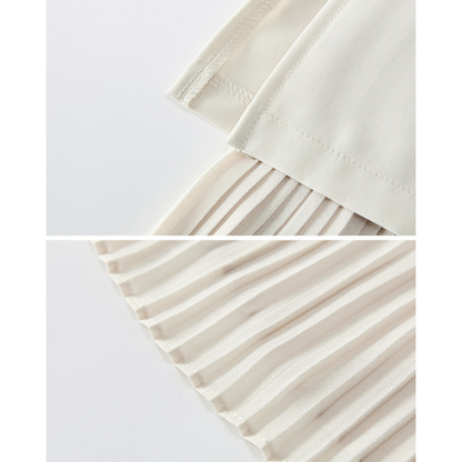 Mina Pleat Layer Midi Skirt