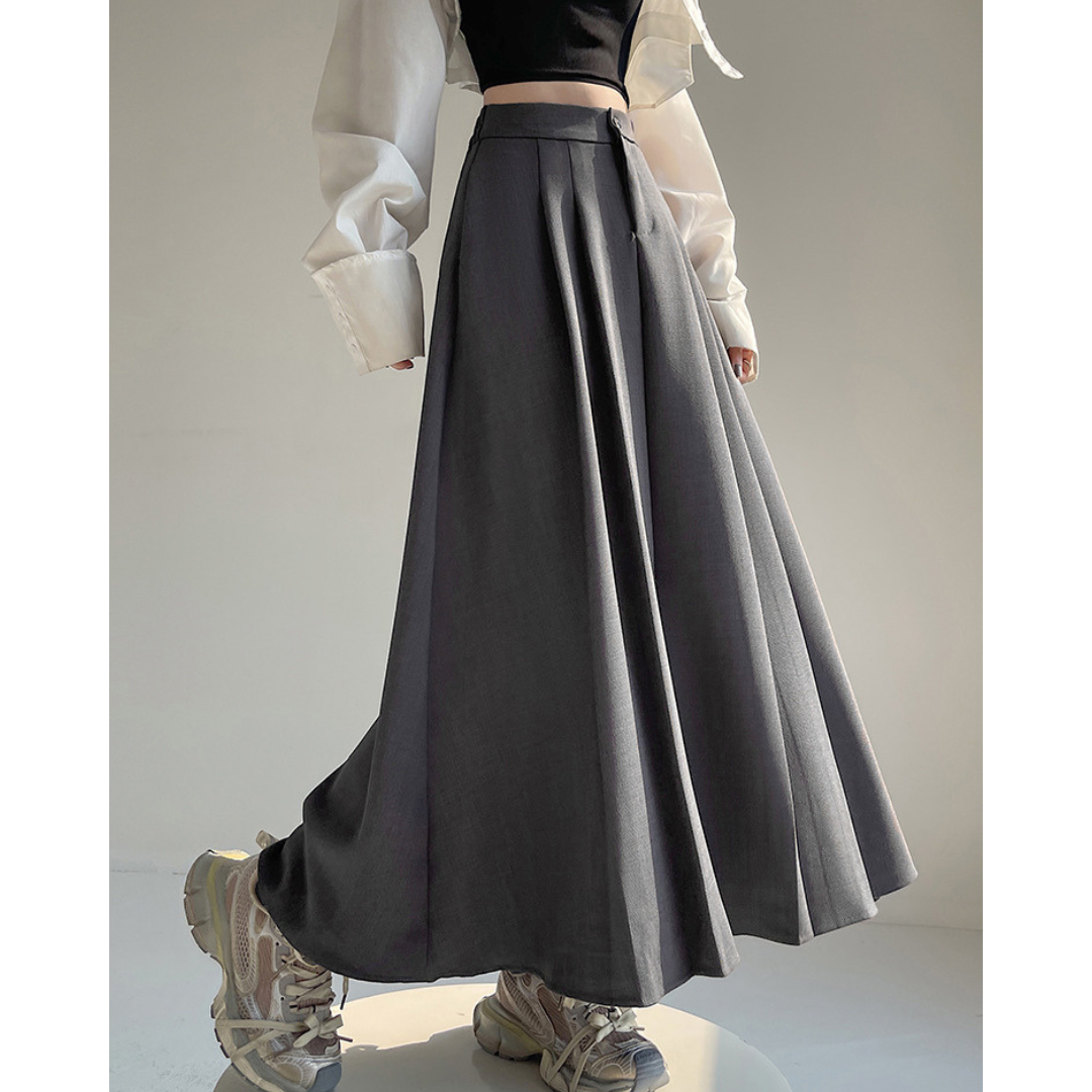 Faye Contrast Waist Flare Skirt