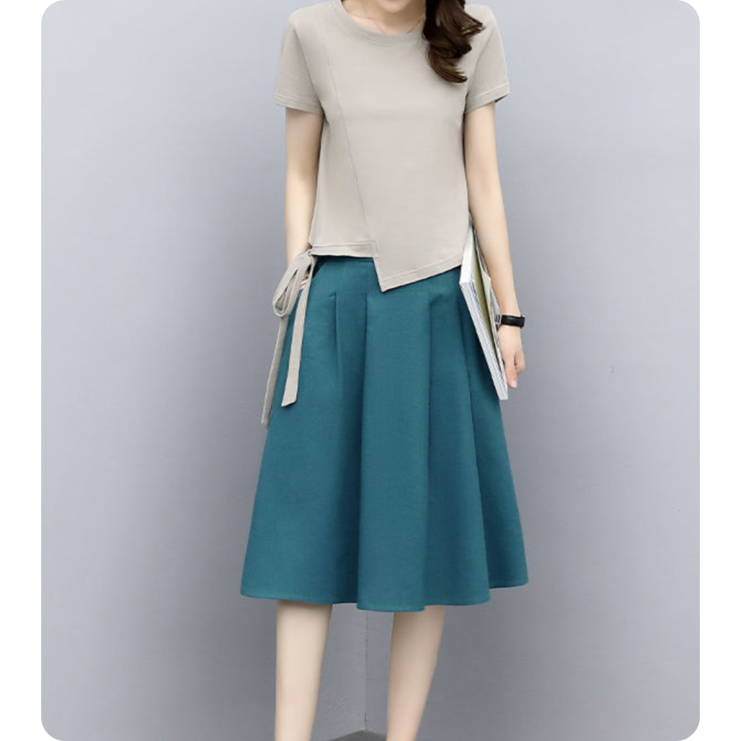 Lina Soft Tie Pleat Set