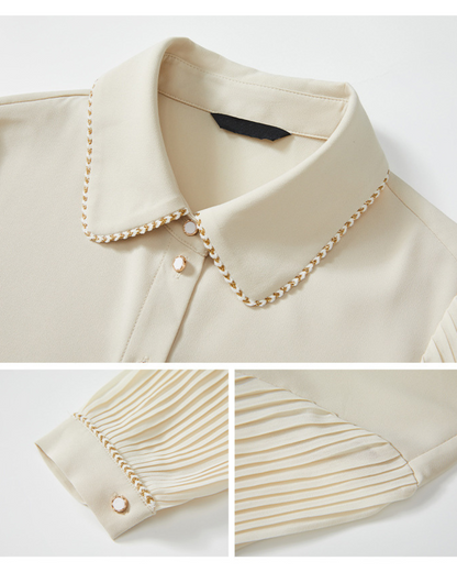Aira Lapel Soft Collar Blouse