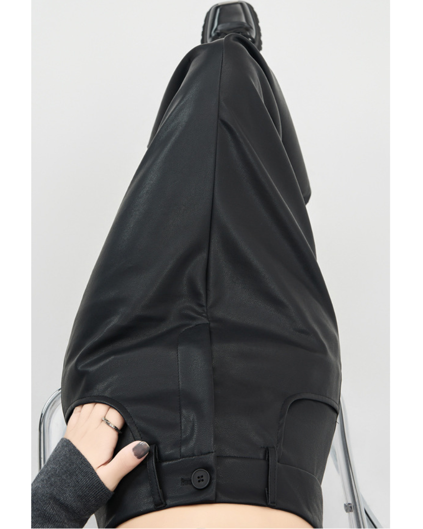 Elara Soft Line PU Leather Skirt