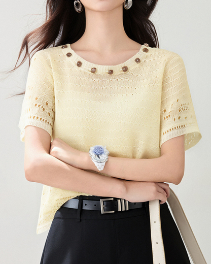 Siena Bead Soft Knit Tee