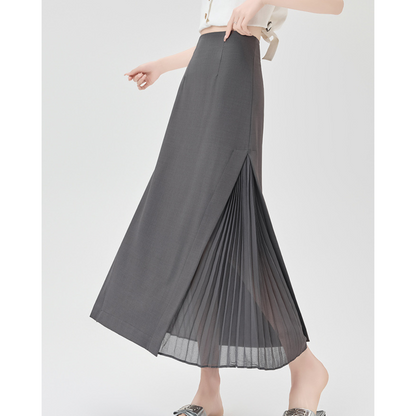 Lina Sheer Panel Midi Skirt