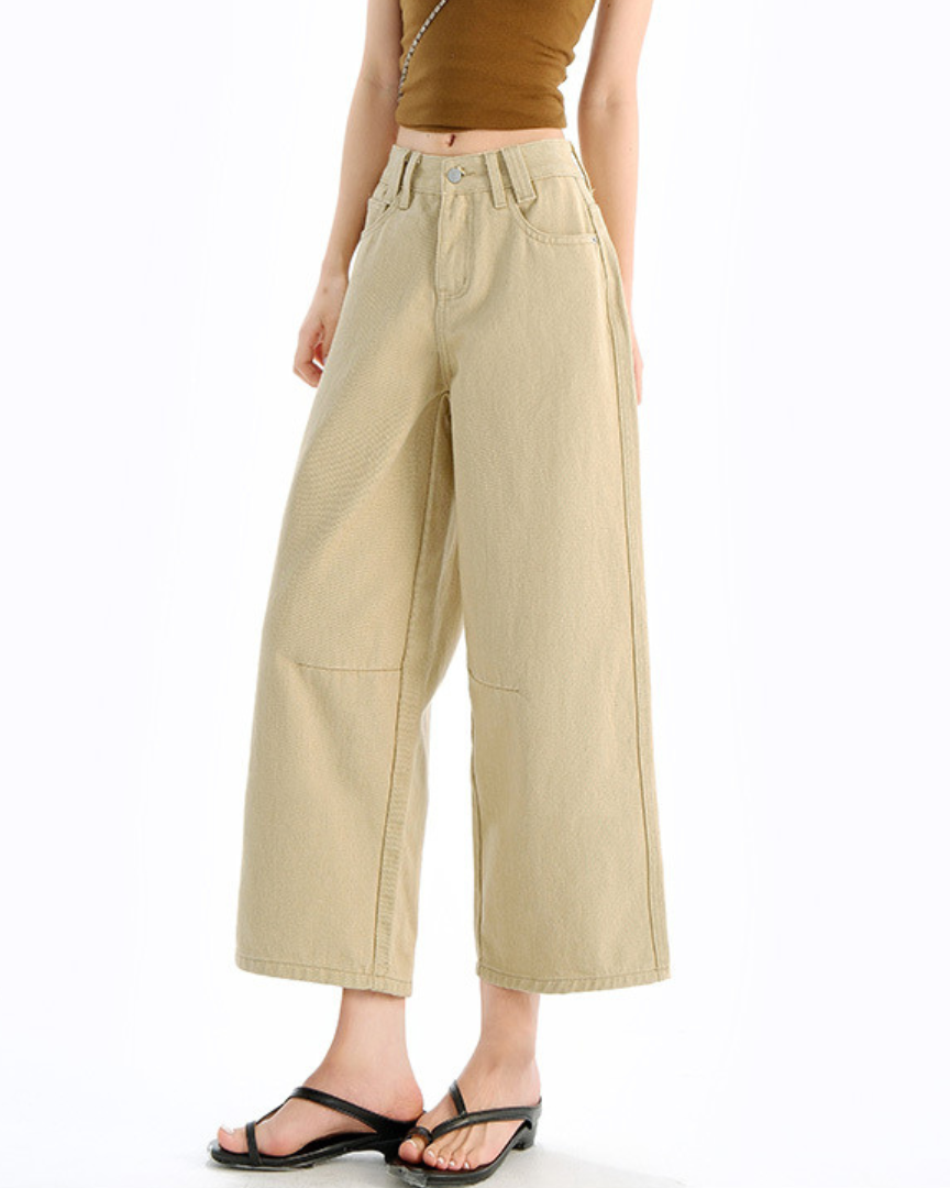 Elara Ease Wide Crop Jeans