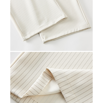 Amira Pinstripe Belted Trousers