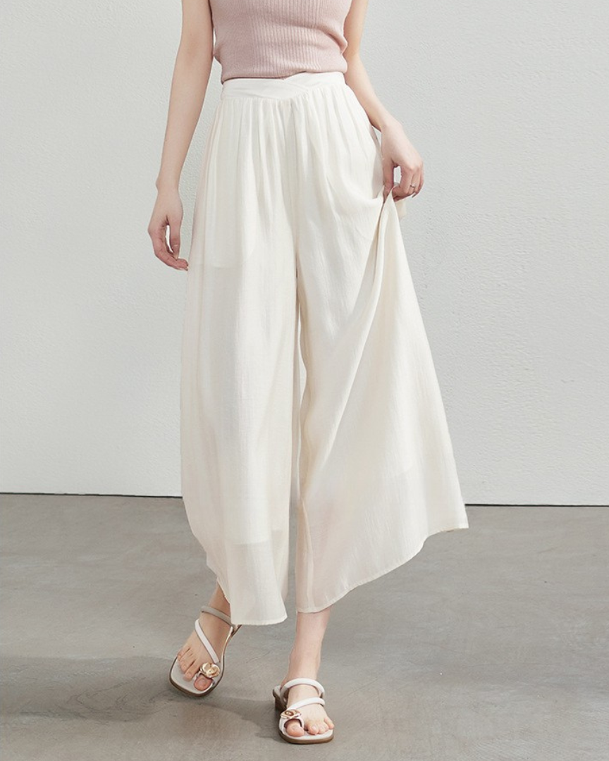 Serene Drape Chiffon Wide Pants