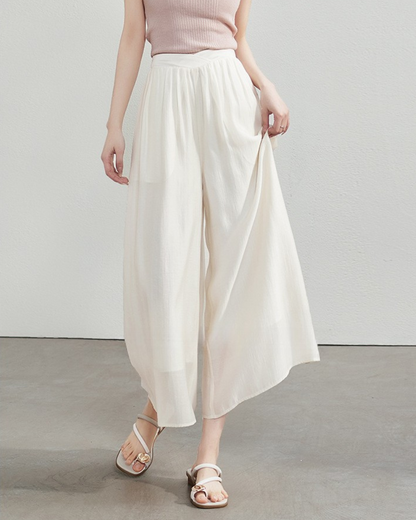 Serene Drape Chiffon Wide Pants