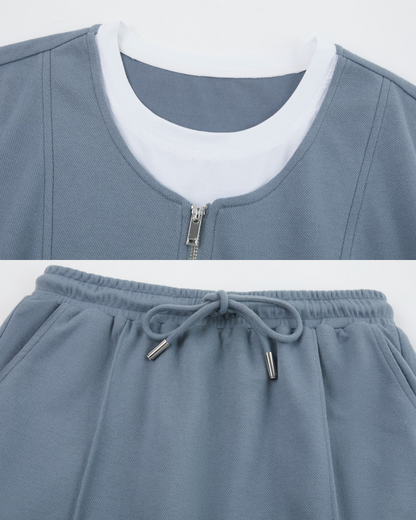 Everly Mock Layer Midi Skirt Set
