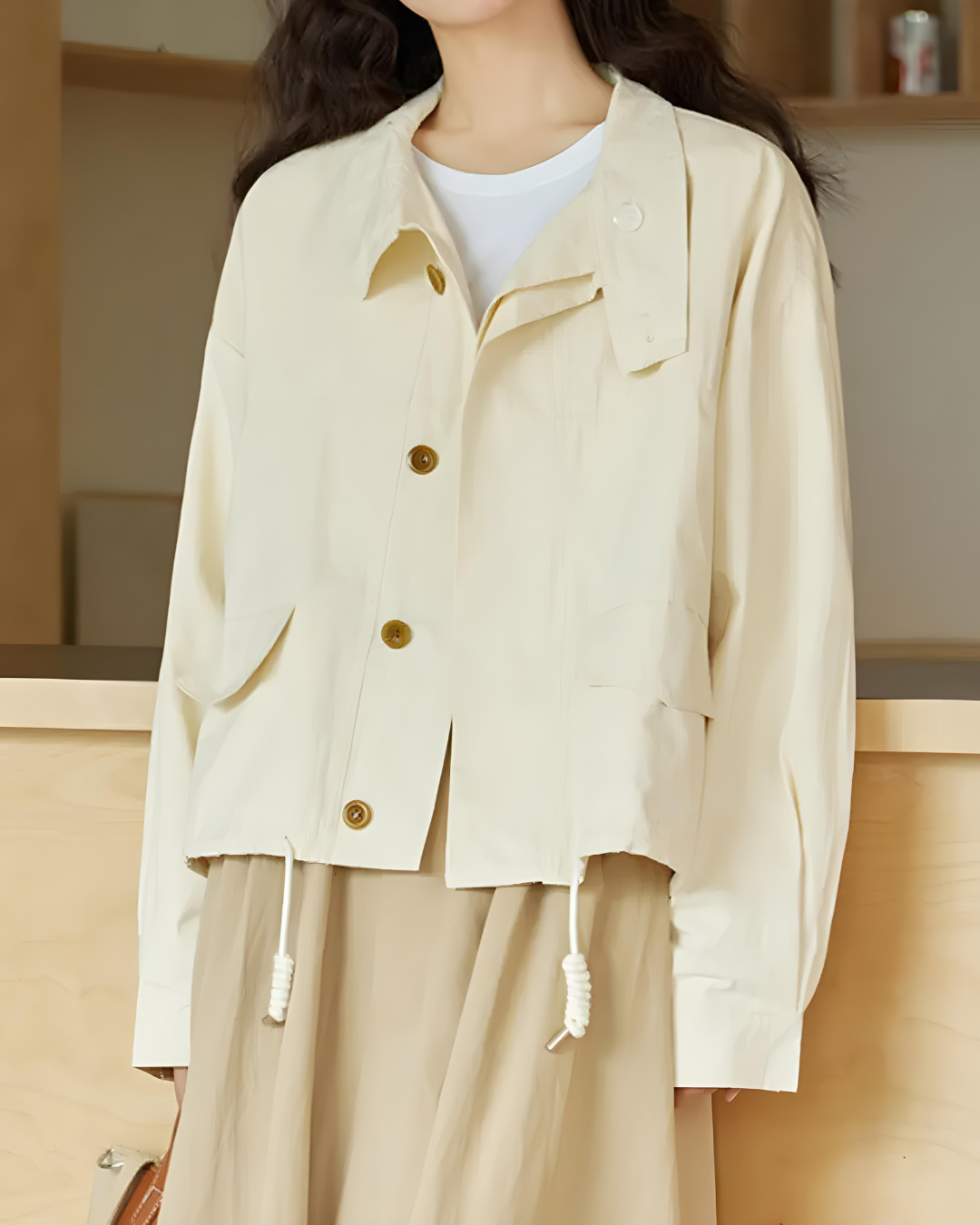 Elodie Calm Cotton Drawstring Jacket