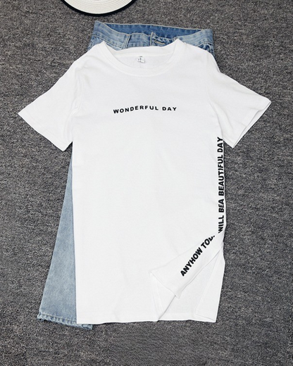 Marlo Clean Letter T-shirt Dress