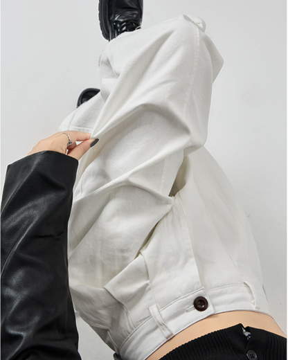 Mira Folded Wide Cotton Pants