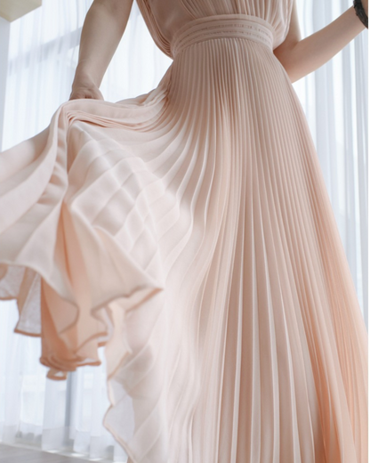 Aria Soft Pleat Midi Dress