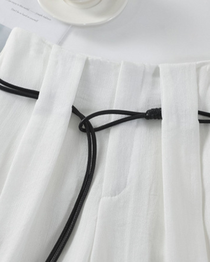 Alba Tie Wide Flax Pants