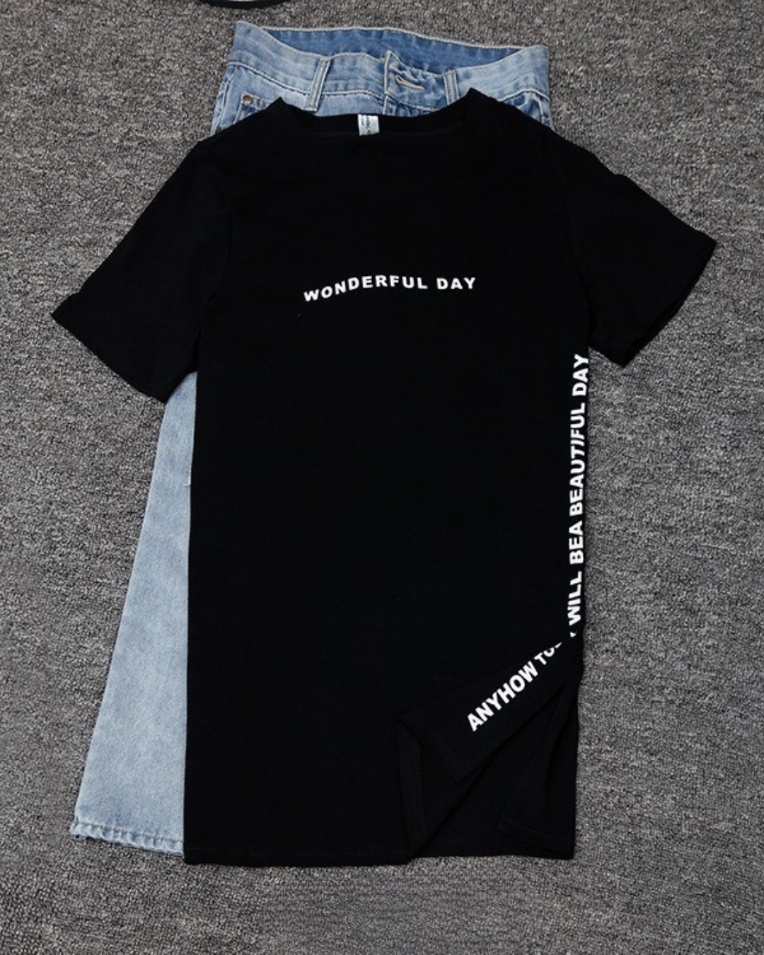 Marlo Clean Letter T-shirt Dress