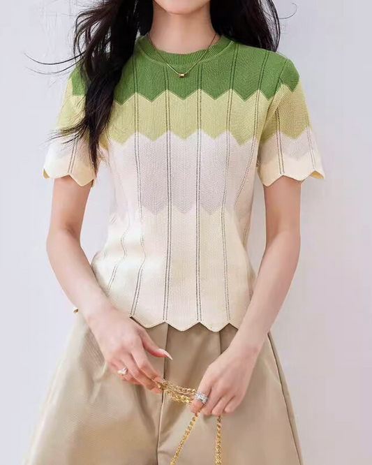 Elinor Wave Knit Tee